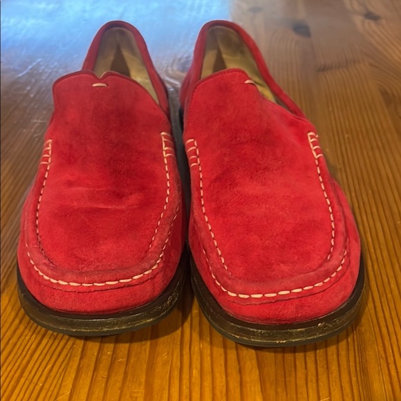 Cole Haan Resort made in Italy deep pink Suede Moccasin Flats - Picture 4 of 13